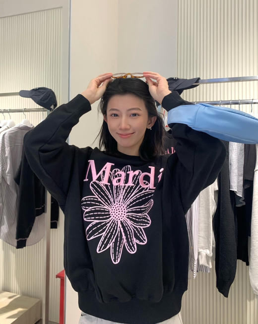 韩国原单Mardi重工刺绣360克纯棉卫衣 商品图3