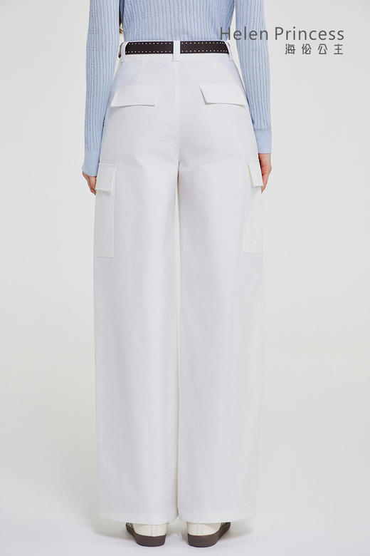 工装休闲阔腿裤配腰带 商品图2