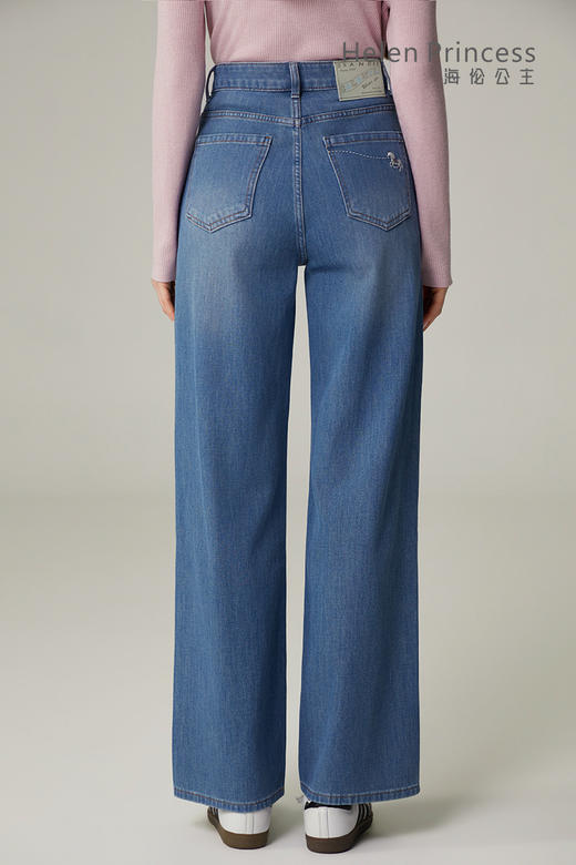窄版阔腿牛仔裤 商品图2