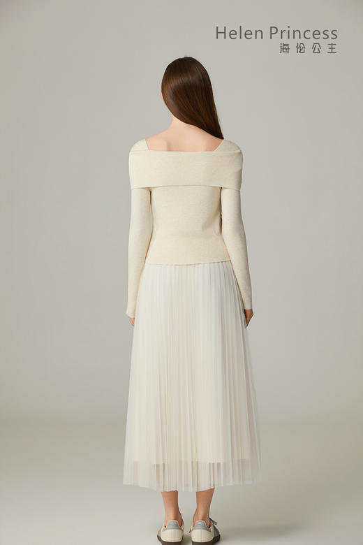 温柔风一字领仙女裙套装 商品图4