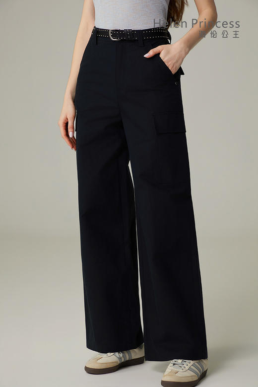 工装休闲阔腿裤配腰带 商品图4