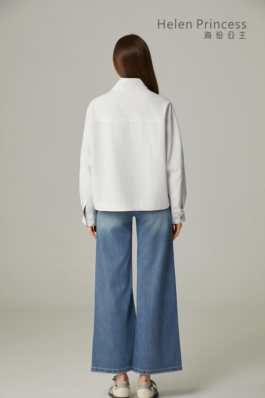 立领格纹拼接外套 商品图9