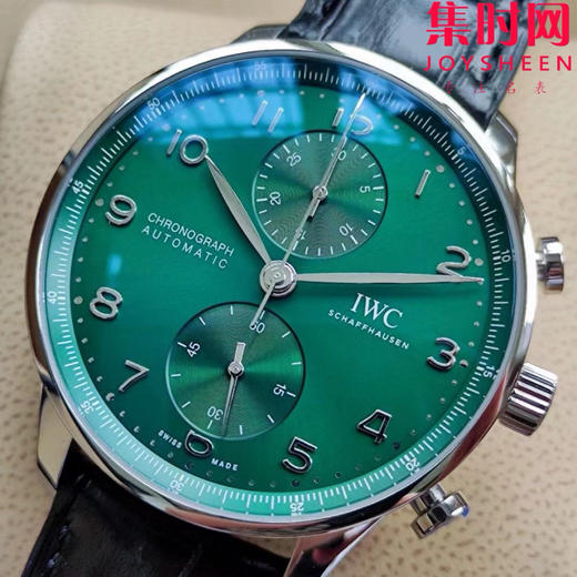 ZF万国葡萄牙计时系列IW371615 绿色盘“绿海王” ZF葡计V2版透底款 葡计背透款 丹东7750机 男士腕表 商品图2