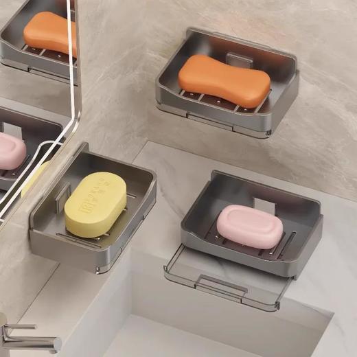供应浴室壁挂式肥皂盒不积水新款香皂盒家用沥水收纳架 商品图1