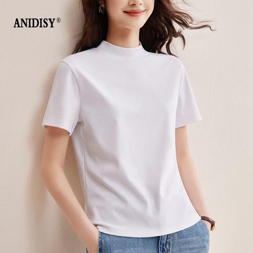 2026春装时尚中领短袖后中线套头上衣 商品图0