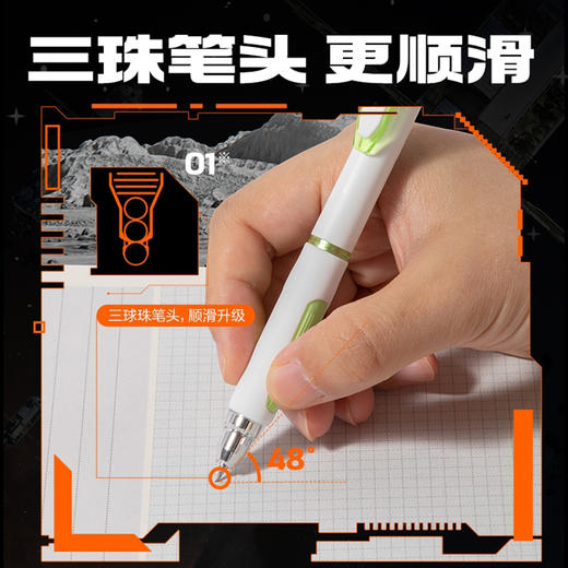 得力SS003六边形战士中性笔 商品图3