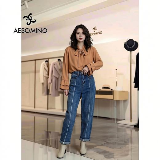 特卖衣莎美诺春秋休闲牛仔裤女裤直筒裤Y2948086 商品图1