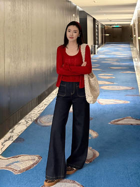 丹宁土耳其新款复古窄版直筒原色牛仔裤防褪色