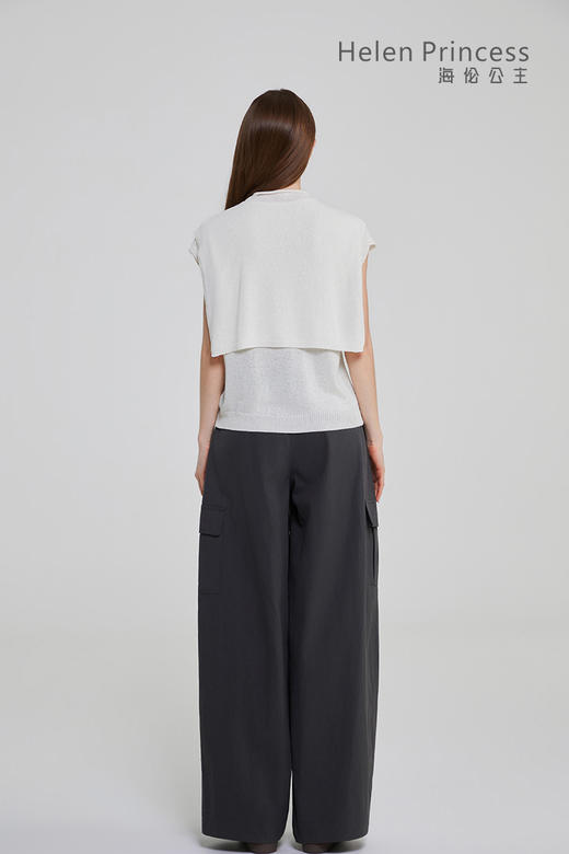 半高领披肩短袖上衣 商品图4