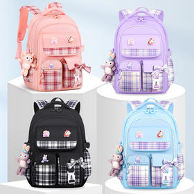 【减负护脊❗蝴蝶结大容量儿童书包】书包卡通可爱幼儿园，男孩女生双肩包,透气舒适，加宽加厚肩带，新升级护脊减负，男女孩童可爱休闲太空双肩背包开学季L