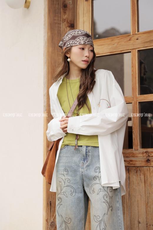 【门店同款】ENJOY春季“序光之旅”鸟语钉珠衬衫 169443421 商品图1