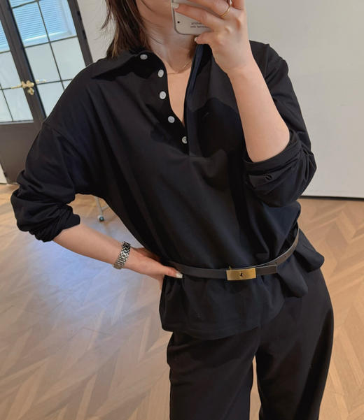 row纯棉极简polo衫 商品图1