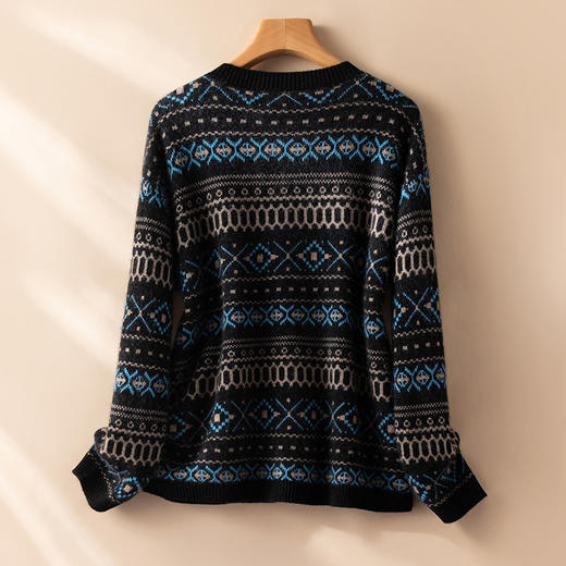 【法式温柔风】2024秋冬 山羊绒提花加厚开衫外套女 商品图5