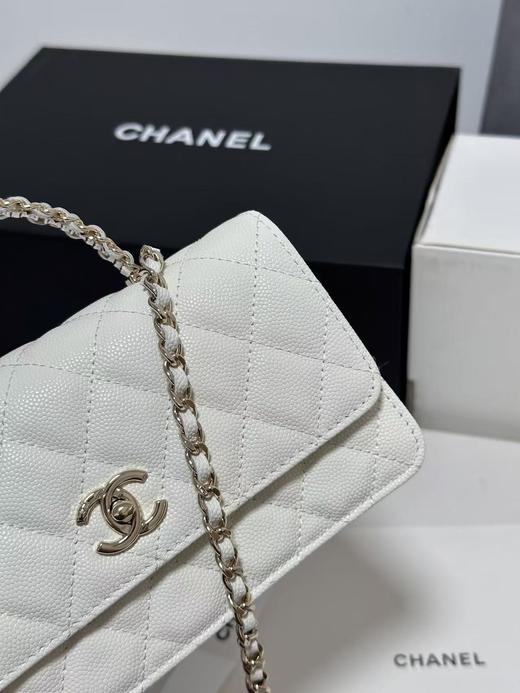 香奈儿 水钻珍珠手柄 风琴包 牛皮 荔枝纹（LZ） 商品图5