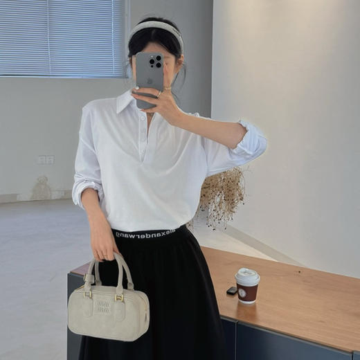 row纯棉极简polo衫 商品图0