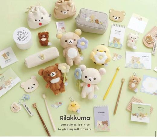 日本SAN-X轻松小熊春日花花主题玩偶公仔 商品图0