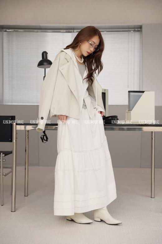 【门店同款】ENJOY春季“柔权主义”小立领短款风衣 169599881 商品图6