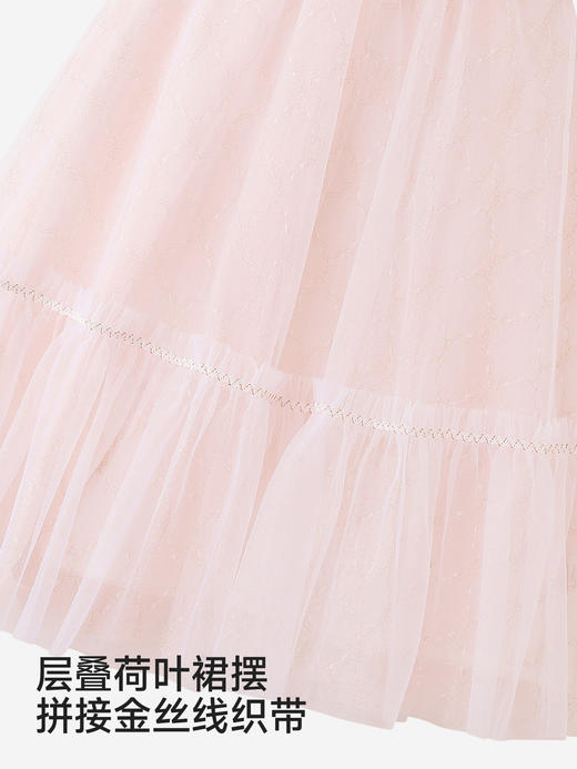 英氏女童花边公主裙夏季新款网纱连衣裙可爱背心裙子YRLFJ1S020A 商品图4