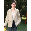 鹿向南「微光记忆」高级感卡其色正装西装外套女春季宽松气质上衣 商品缩略图0
