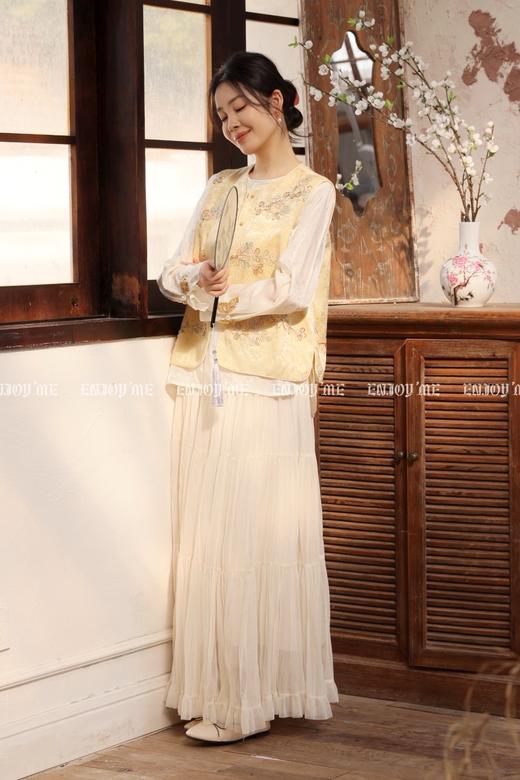 【门店同款】ENJOY春季“画中行”春雾纱中式上衣 169543836 商品图2