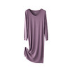 【居家舒适】卷卷紫女士兰精莫代尔V领长袖连衣裙家居服/睡衣 轻柔舒适透气 极简百搭不挑身材 商品缩略图9