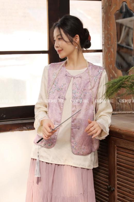 【门店同款】ENJOY春季“画中行”繁芜今棠中式马夹 169697350 商品图6