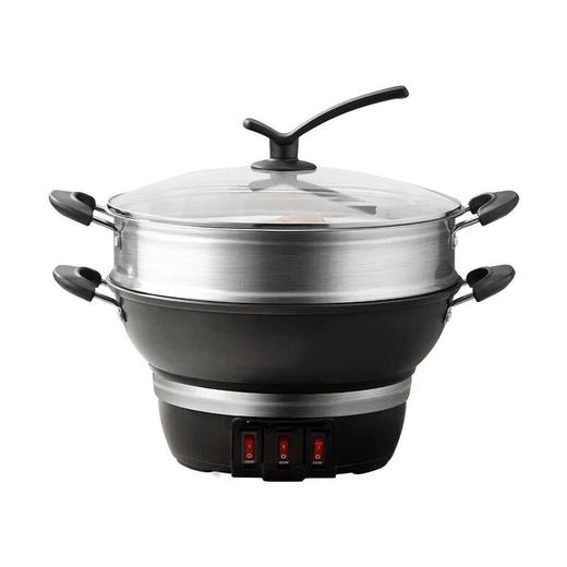 九阳电热锅铸铁一体式上蒸下煮电蒸锅家用多功能电炒锅电煮锅火锅 商品图9