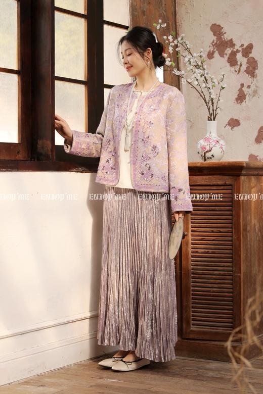 【门店同款】ENJOY春季“画中行”垂珠漱紫中式外套 169649542 商品图2