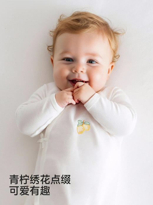 英氏婴儿连体衣夏季纯棉男女宝宝春秋哈衣居家爬爬服YLAAJ1S007A  YLHAJ1S007A 商品图3