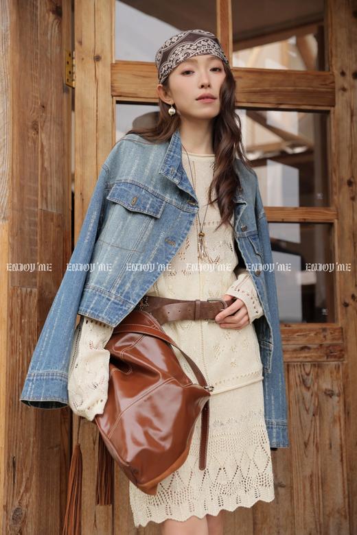 【门店同款】ENJOY春季“序光之旅”立领斜襟牛仔外套 169743301 商品图0