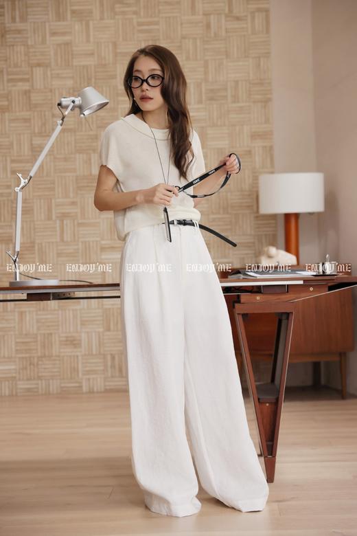 【门店同款】ENJOY春季“柔权主义”叠叠领针织上衣 169247172 商品图13