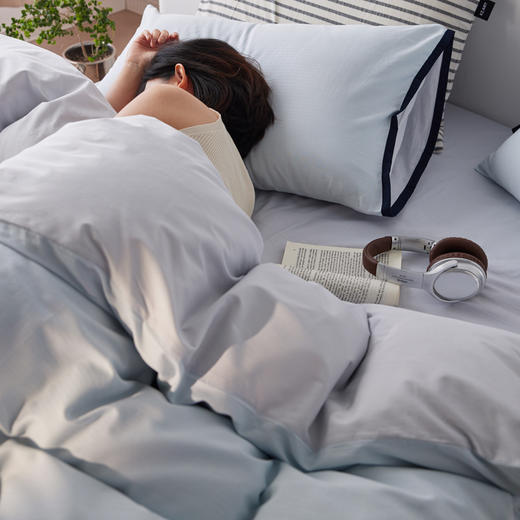 2026春夏全棉人字纹小提花拼色系列四件套 商品图11