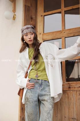 【门店同款】ENJOY春季“序光之旅”鸟语钉珠衬衫 169443421