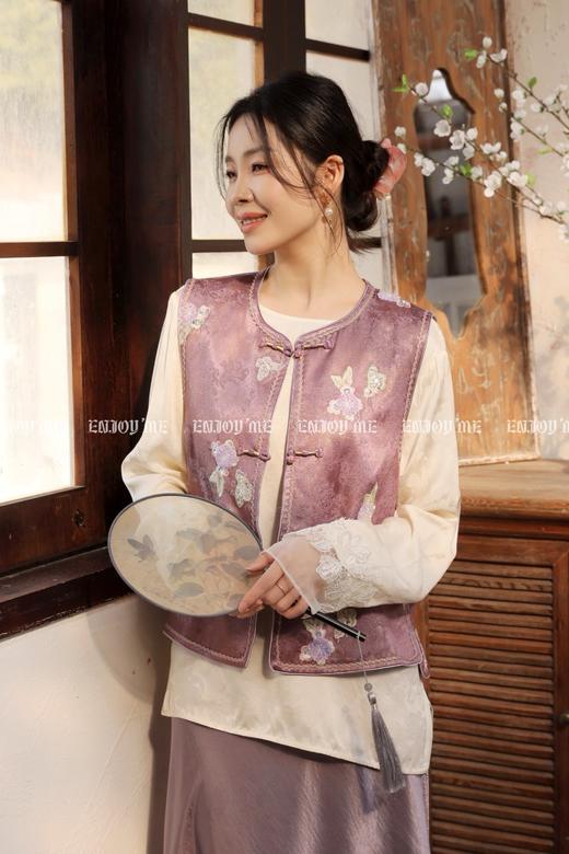 【门店同款】ENJOY春季“画中行”蝶梦霓裳中式马夹 169244107 商品图0