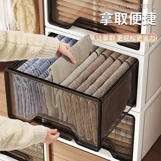 收纳箱抽屉式衣物家用卧室衣柜整理箱大容量储物零食玩具收纳盒子 商品图2