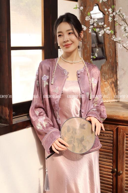 【门店同款】ENJOY春季“画中行”落花为信中式外套 169244051 商品图7