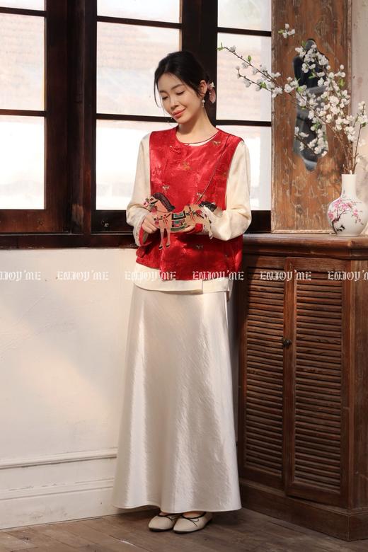 【门店同款】ENJOY春季“画中行”梦马生花中式马夹 169443974 商品图9