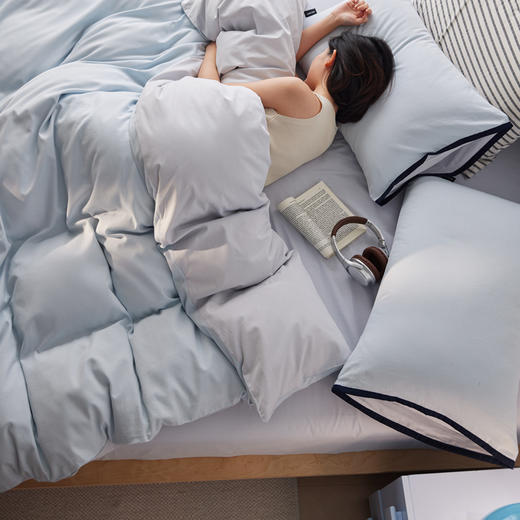 2026春夏全棉人字纹小提花拼色系列四件套 商品图10