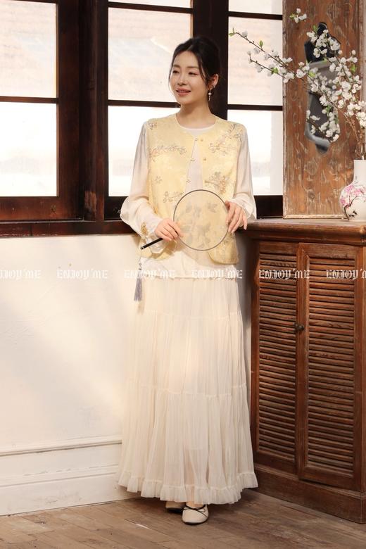 【门店同款】ENJOY春季“画中行”春雾纱中式上衣 169543836 商品图0