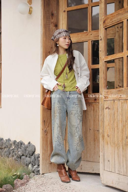 【门店同款】ENJOY春季“序光之旅”鸟语钉珠衬衫 169443421 商品图7