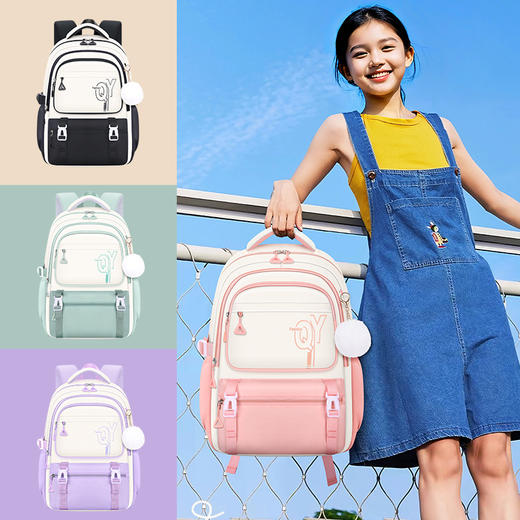 【老师推荐❗️大容量护脊書包】小身材大容量，韩版时尚简约书包，男女学生书包，休闲旅行双背包，潮流新款人气情侣包包开学季常备L 商品图3