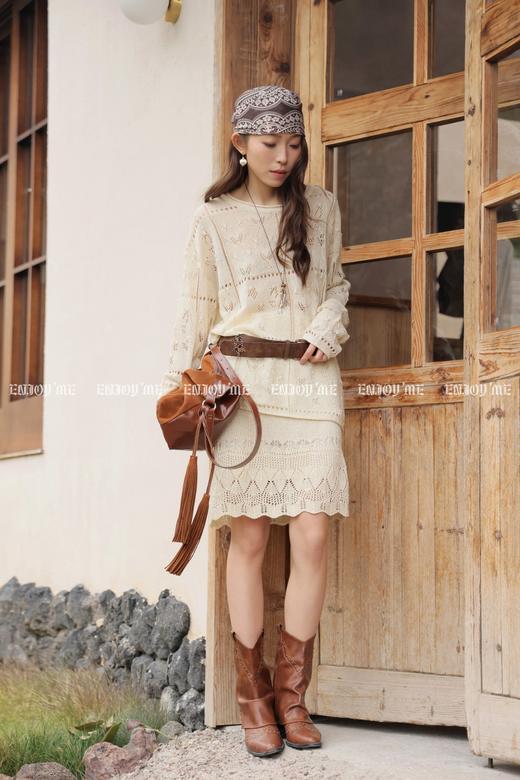 【门店同款】ENJOY春季“序光之旅”郁金香钩花针织 169443544 商品图0