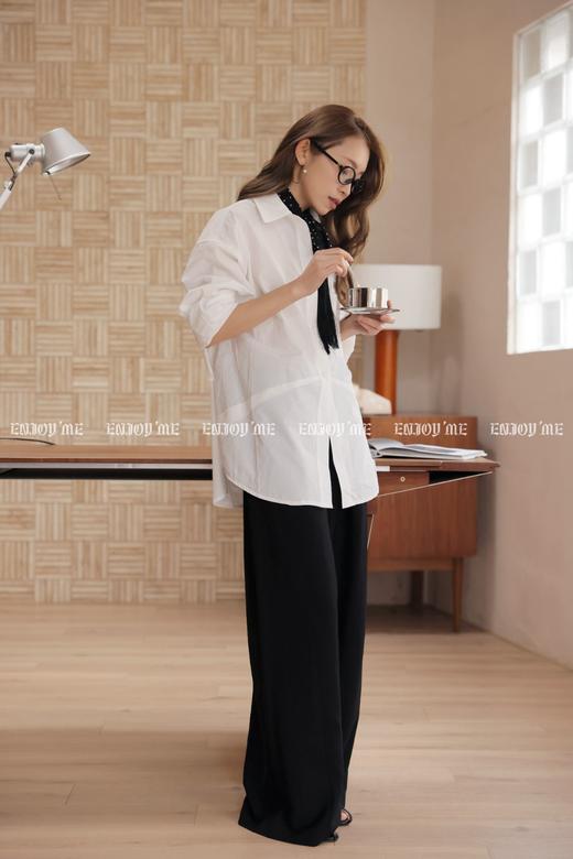 【门店同款】ENJOY春季“柔权主义”波点飘带净版衬衫 169253370 商品图14