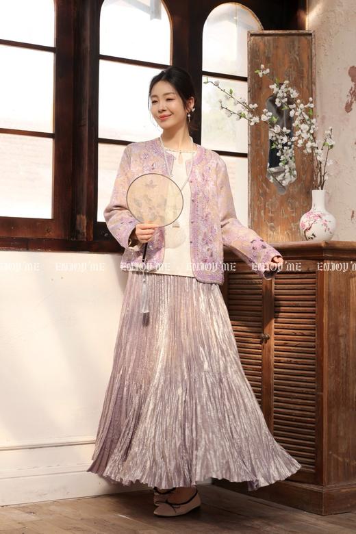 【门店同款】ENJOY春季“画中行”垂珠漱紫中式外套 169649542 商品图3