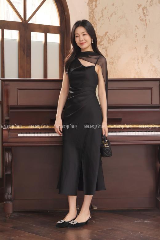 【门店同款】ENJOY春季“柔光芳序”缪斯飘带连衣裙 169099923 商品图9