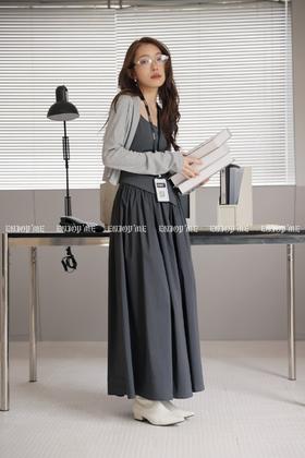 【门店同款】ENJOY春季“柔权主义”撞色两件套裙 169604133