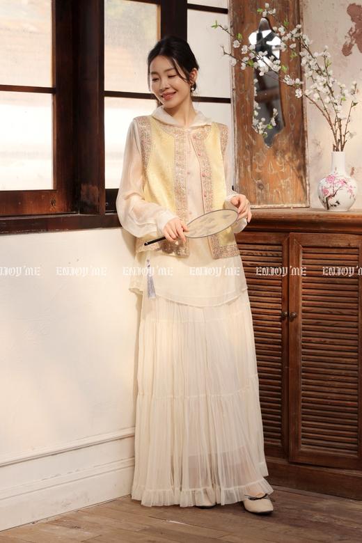 【门店同款】ENJOY春季“画中行”春韵别处中式马夹 169444029 商品图9