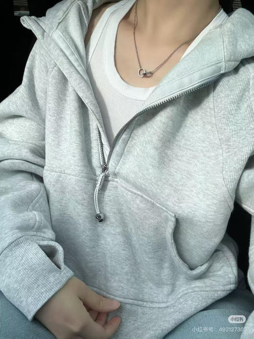 xs/s，m/l  xl/xxl 可选💰699🉐直邮✨⚠️终于等到灰色的折扣啦‼️Lululemon scuba浅灰色半拉链卫衣 商品图6