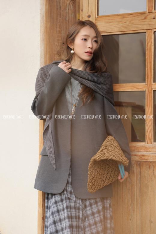 【门店同款】ENJOY春季“序光之旅”毛织披肩西装外套 169649606 商品图0