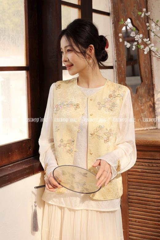 【门店同款】ENJOY春季“画中行”沾酒春花中式马夹 169644531 商品图3